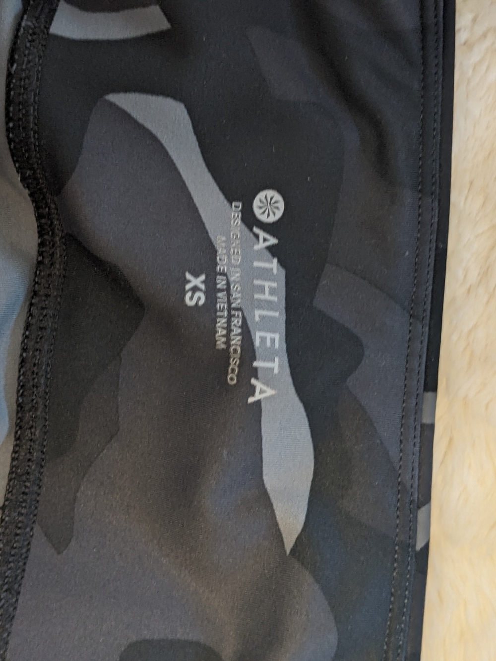 Athleta Gray & Black Camo High-Rise Leggings - Picture 2 of 9